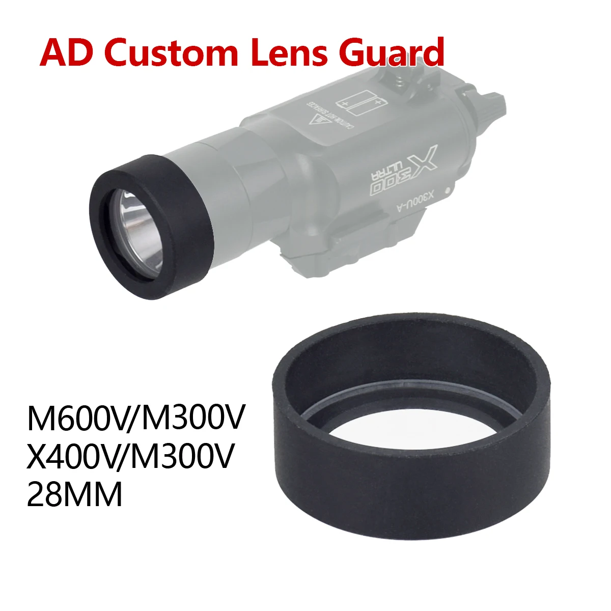 Protector lente de goma para linterna táctica LED - imagen 5