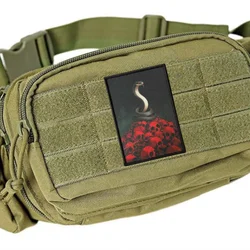 Parche táctico serpiente y calavera roja con gancho y bucle militar