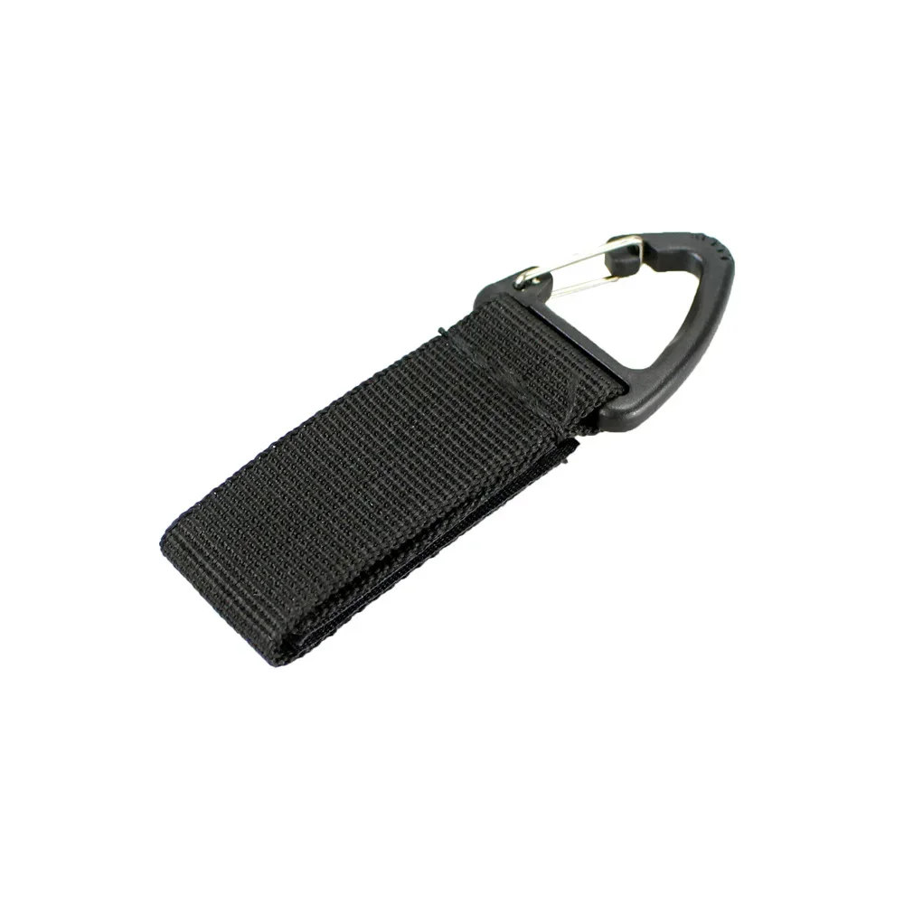 Cinturón MOLLE táctico de nylon con mosquetón y llavero