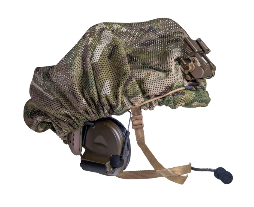 Visera y camuflaje en cobertura para casco