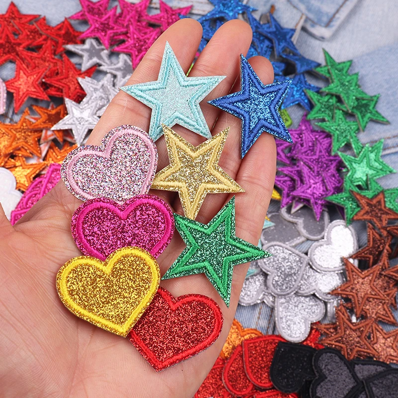Parche termoadhesivo corazón y estrella cinco puntas: planchar o coser - imagen 2