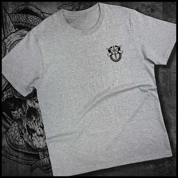 Camiseta táctica retro algodón puro cuello redondo manga corta - imagen 3