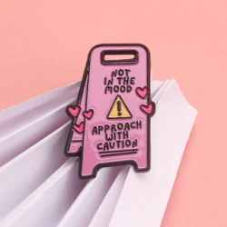 Broche de esmalte vintage No tengo ansiedad, sensaciones – humor
