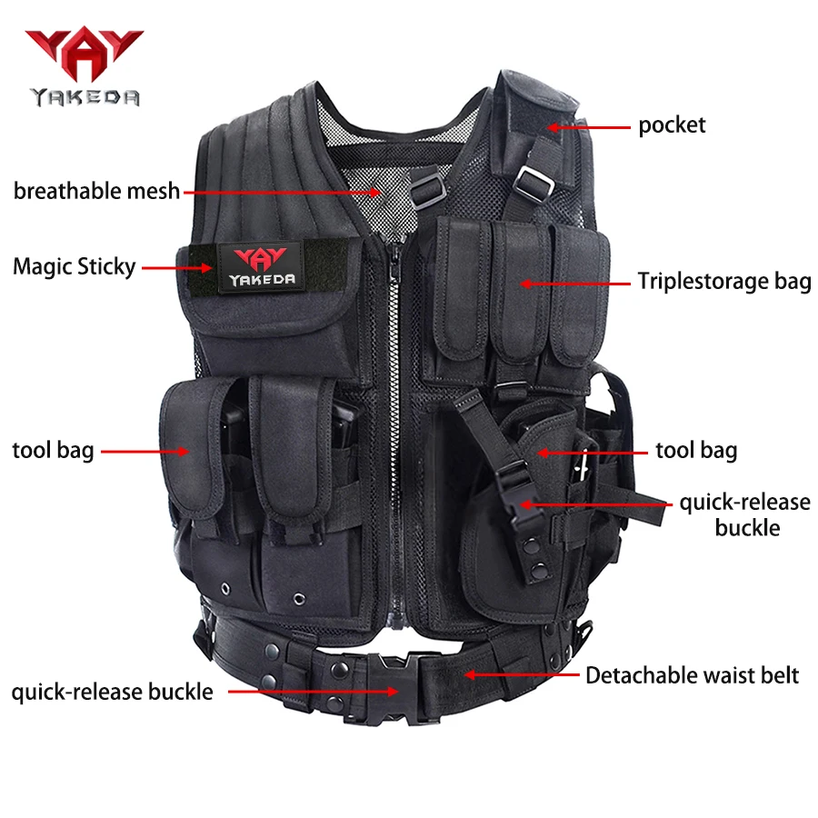 Vista del sistema de expansión MOLLE para añadir accesorios