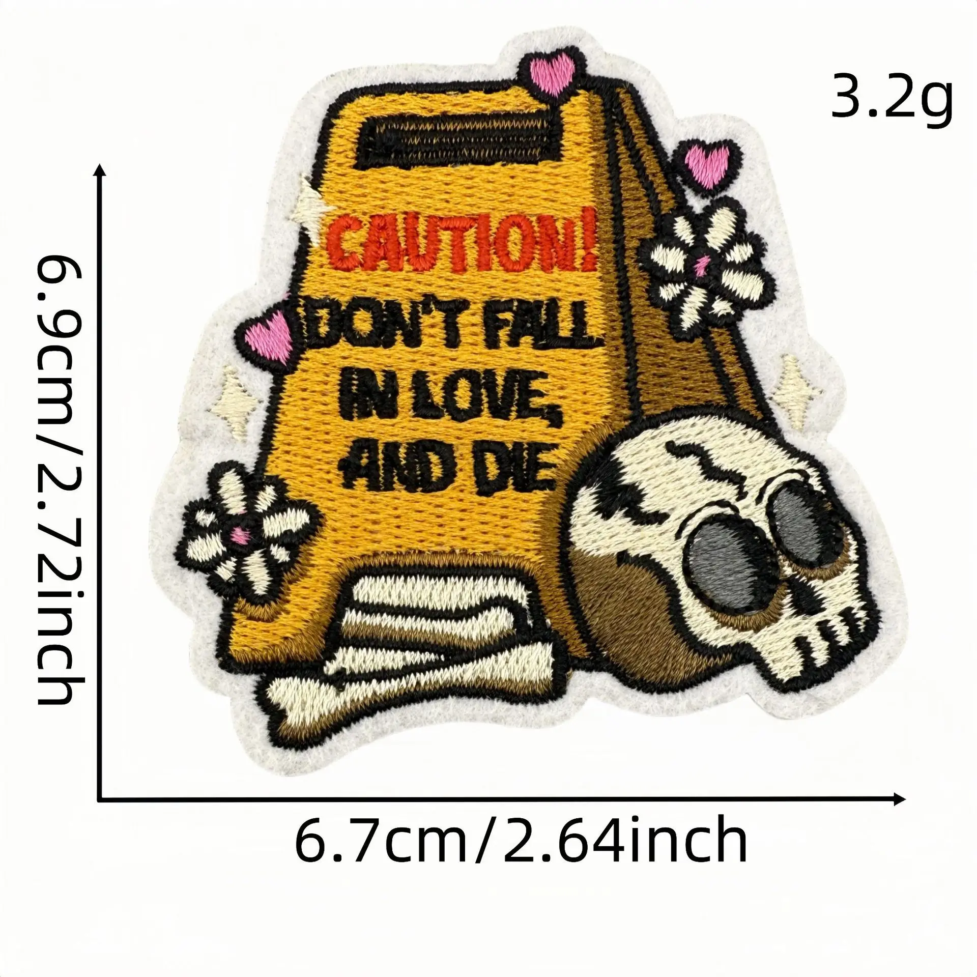 Parche bordado calavera para planchar, estilo esqueleto táctico - imagen 2
