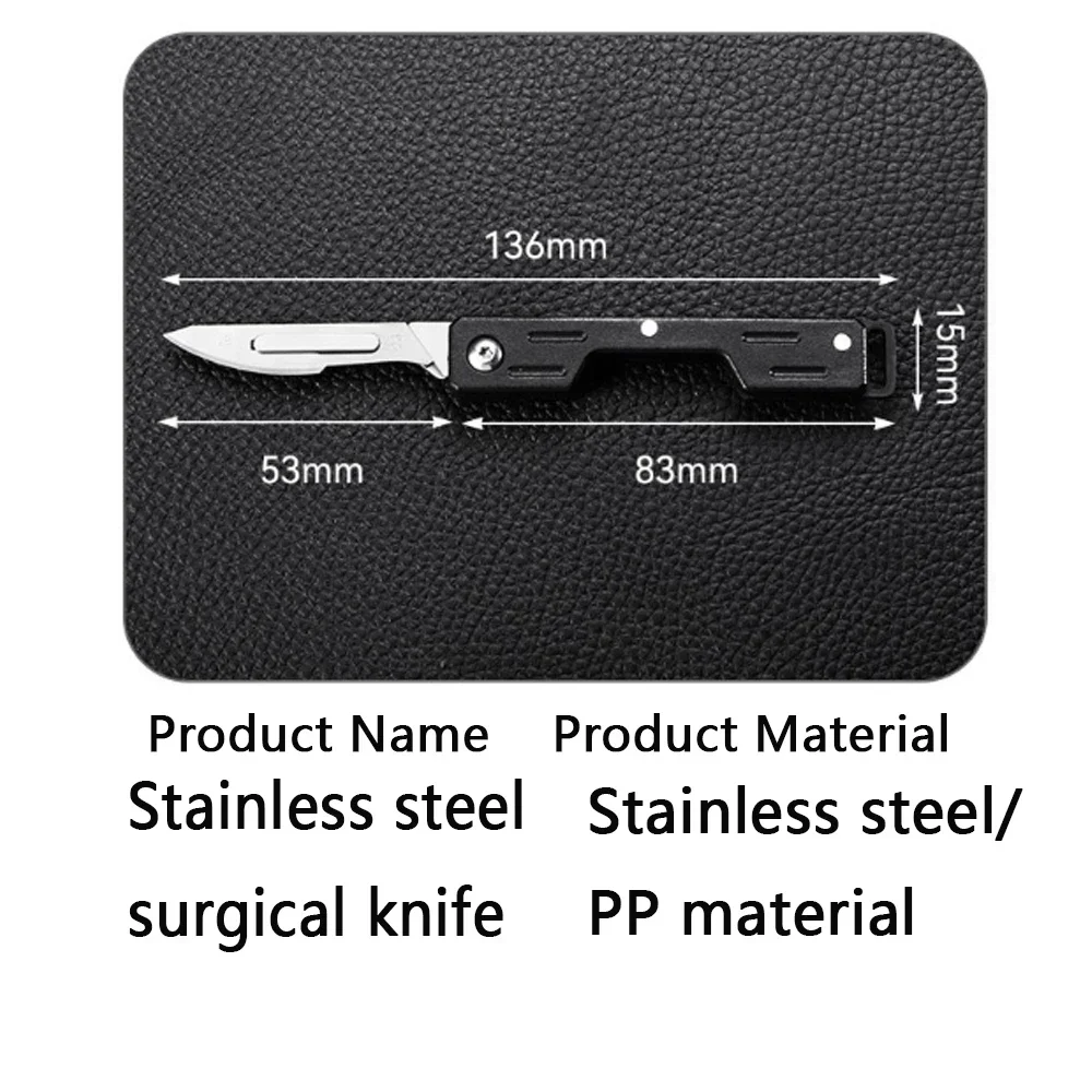 cuchillo plegable médico EDC con cuchillas reemplazables - imagen 2