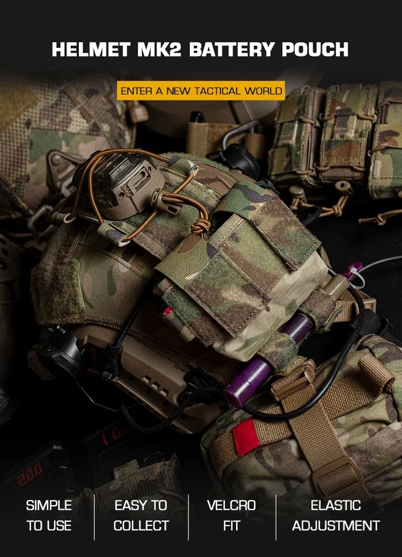Bolsa táctica para casco MK2 en uso