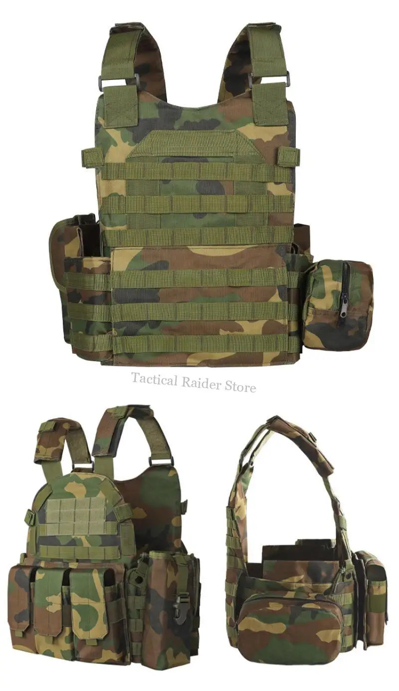 Chaleco táctico camuflaje ligero con bolsa y protección antipunzadas - imagen 5