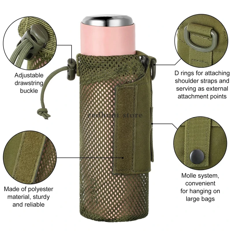 Funda botella de agua MOLLE para mochila - Al aire libre y ciclismo