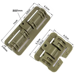Conector MOLLE de liberación rápida para placa portamódulos
