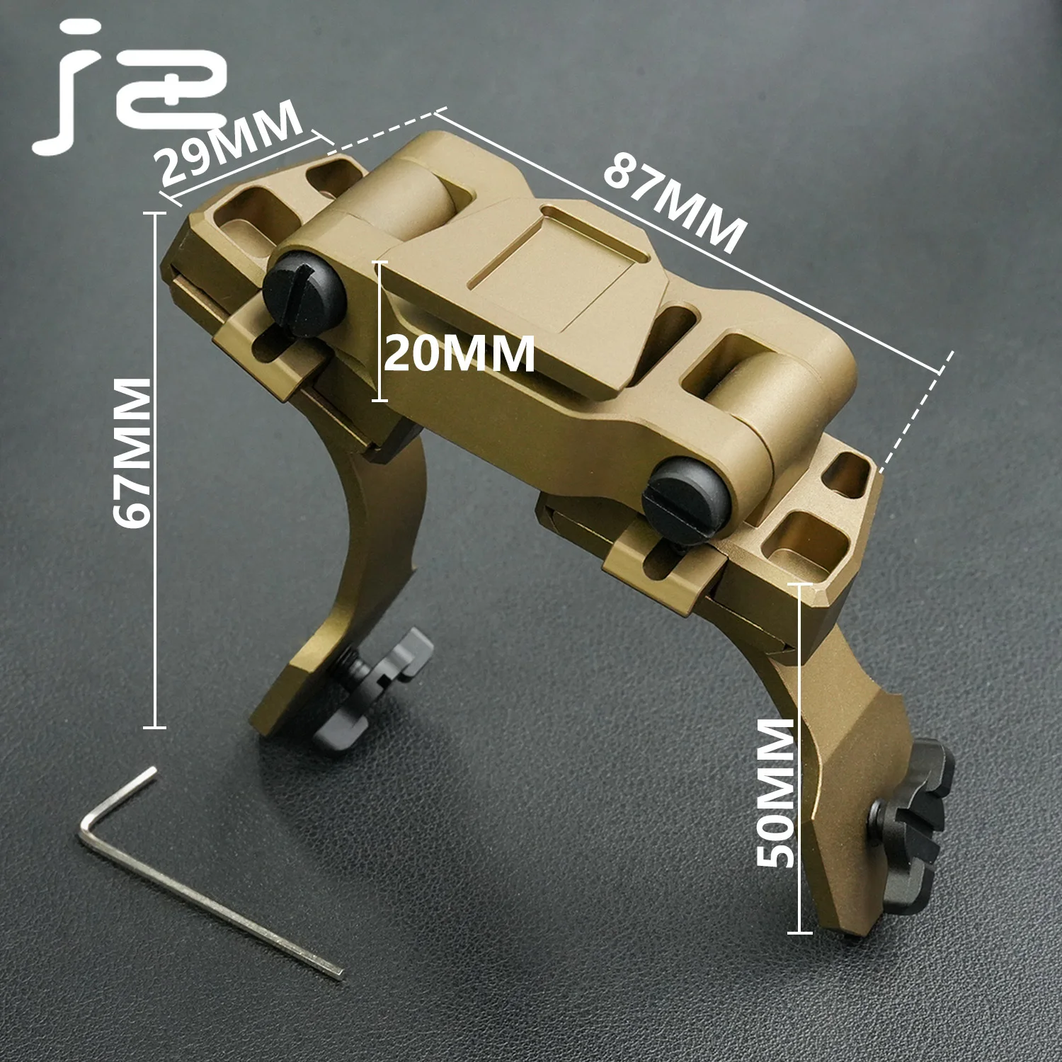 Soporte NVG de casco en J doble brazo aluminio PVS-14 L4G24 - imagen 5