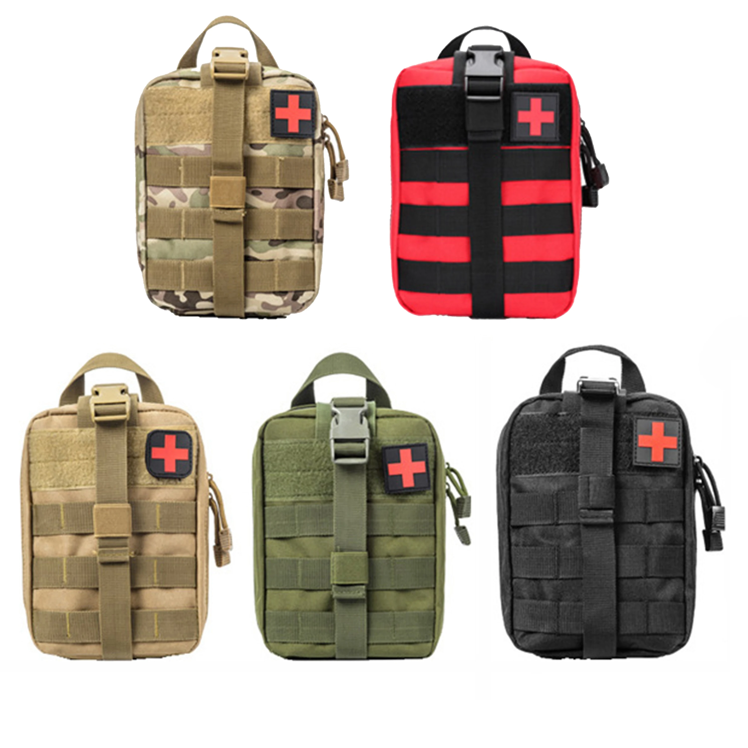 Bolsa táctica médica con sistema MOLLE y bolsillo interior