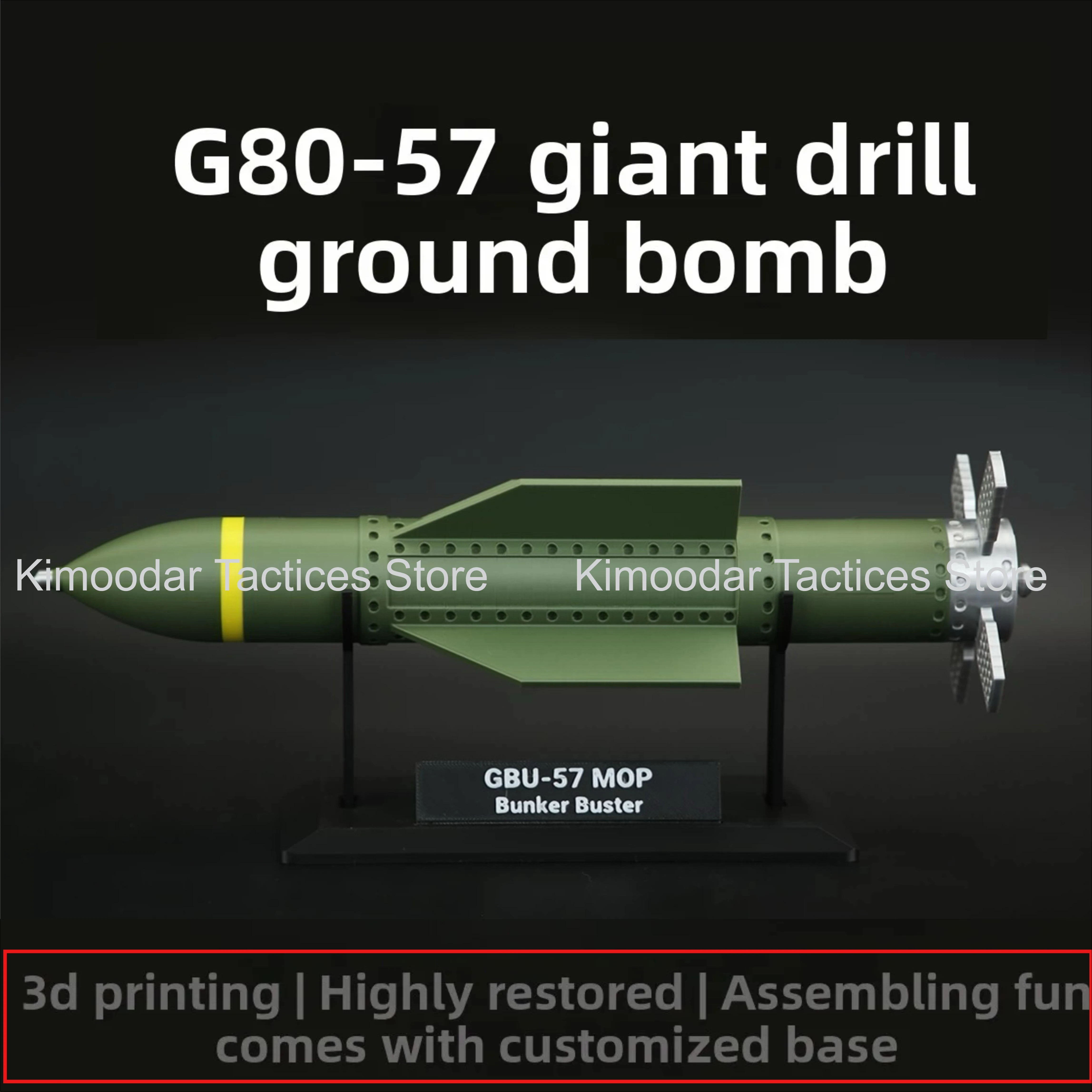 Modelo GBU-57 dummy de impresión 3D para colección táctica - imagen 4