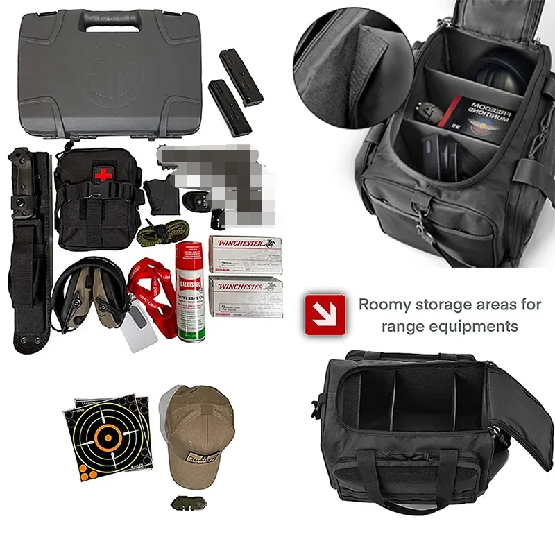 Funda táctica MOLLE para pistola de nylon negra, bandolera sniper - imagen 2