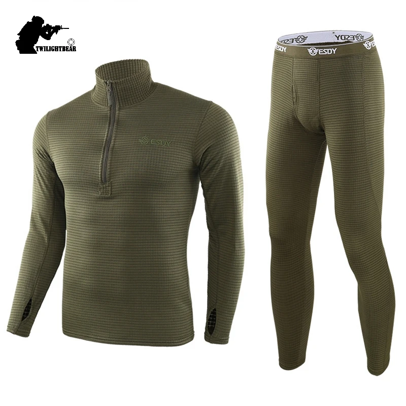 Ropa interior térmica hombre forro polar secado rápido táctico - imagen 2