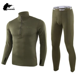 Ropa interior térmica hombre forro polar secado rápido táctico