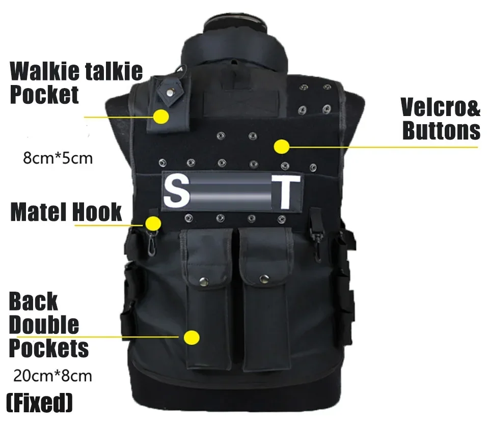 Chaleco tactico modular con bolsillos SWAT para uso al aire libre - imagen 5