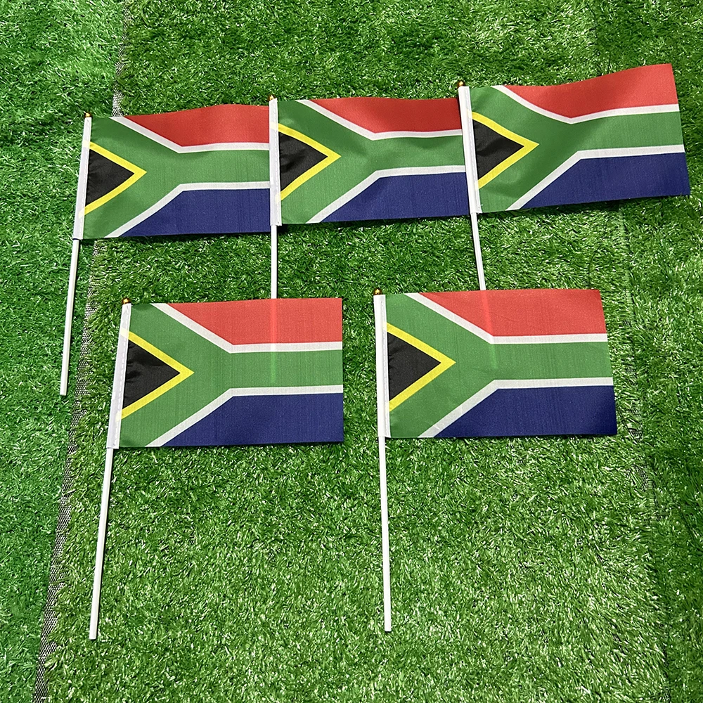 Bandera táctica Sudáfrica con asta – Poloéster de mano - imagen 2