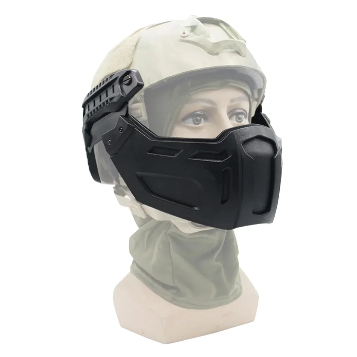Casco táctico FAST con máscara media cara y gafas abatibles - imagen 3