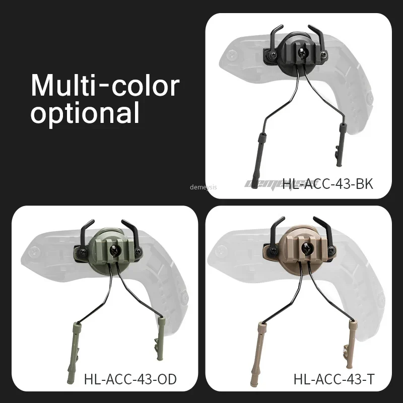 Soporte auriculares casco táctico rotación 360° fijación MOLLE - imagen 2