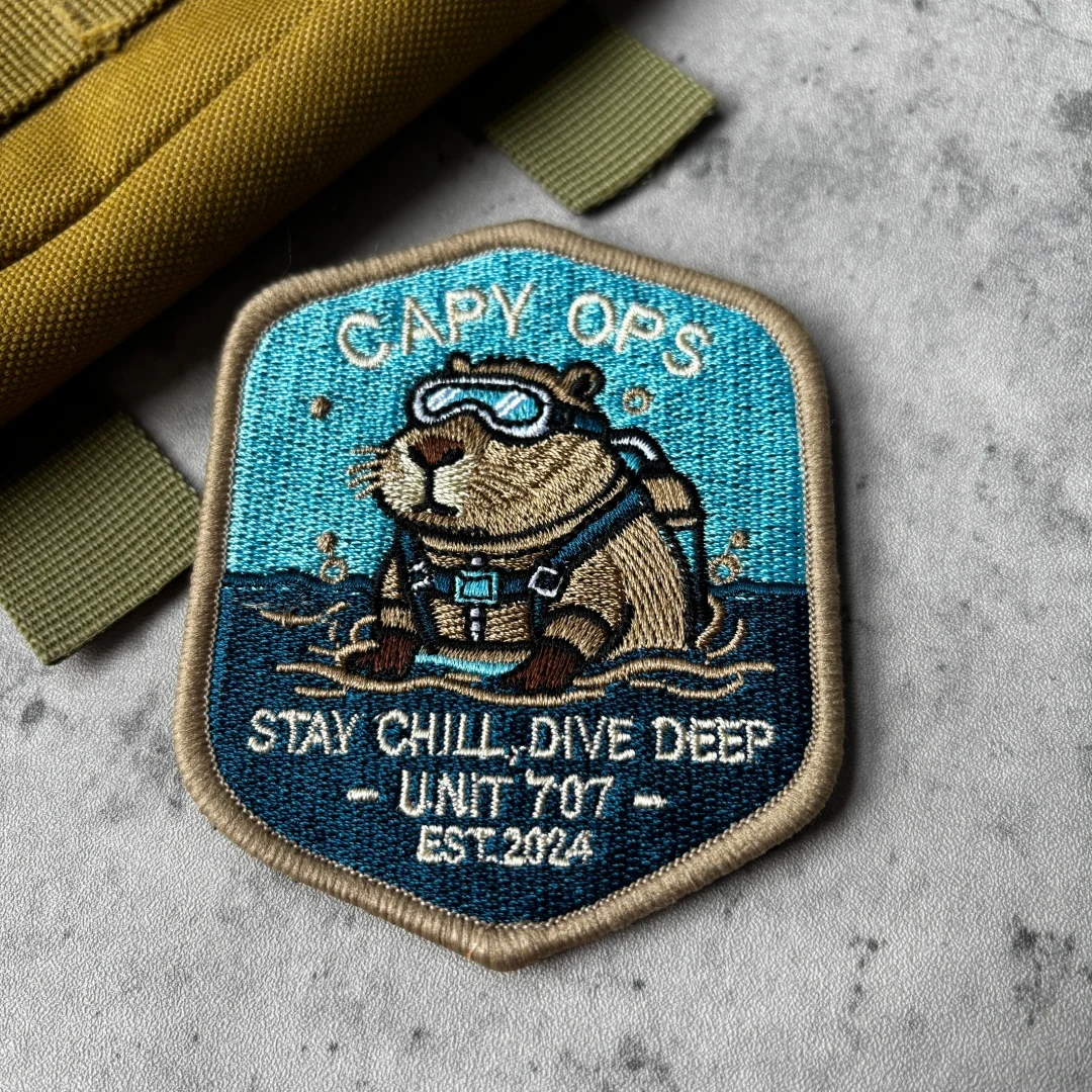 Capy Ops parche táctico Capybara buzo Stay Chill, velcro - imagen 5