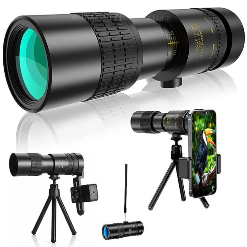 Monocular prismático HD 10-300X BAK4 observación táctica outdoor - imagen 3
