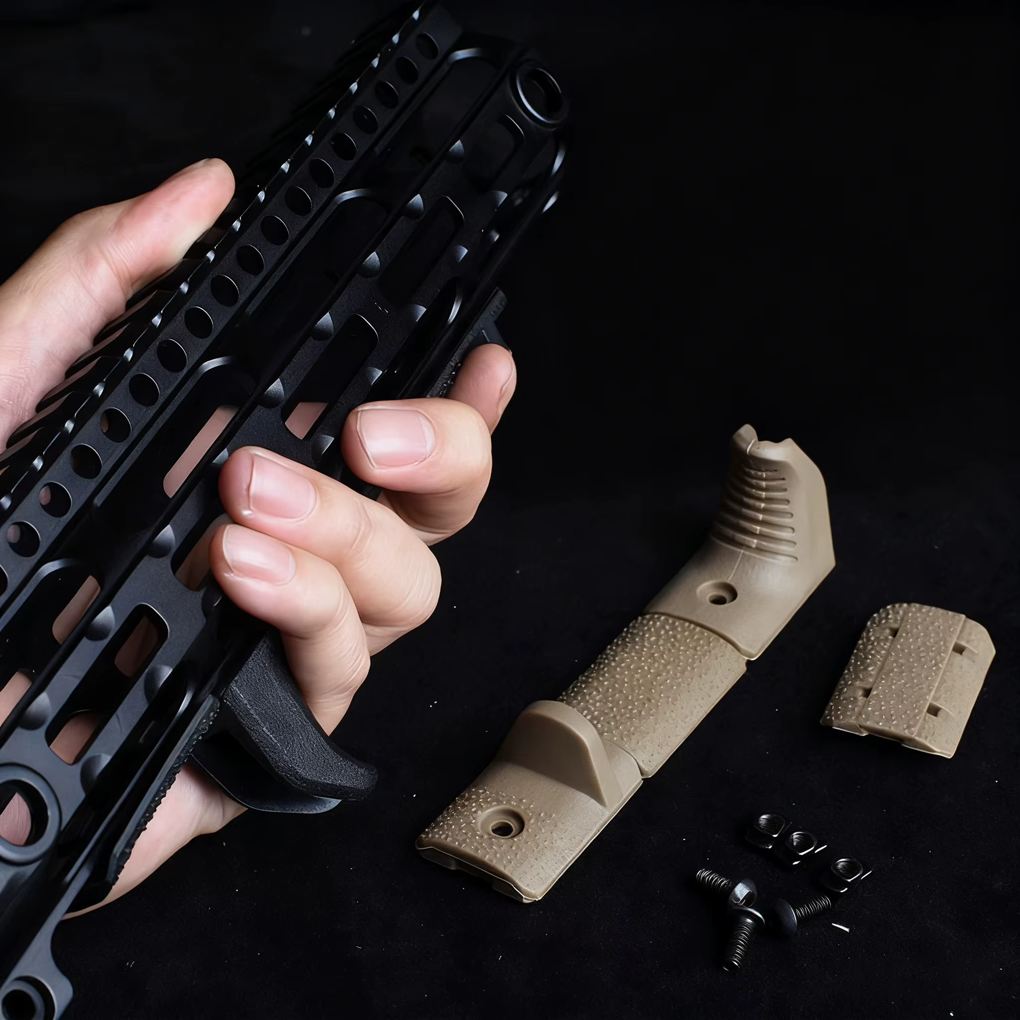 Riel M-LOK táctico nailon cubre rail KeyMod para airsoft AR15 - imagen 3