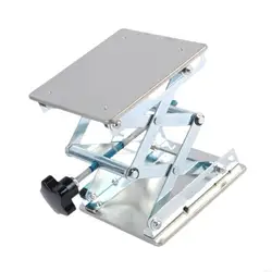 Plataforma elevadora manual acero inoxidable con ajuste tornillo