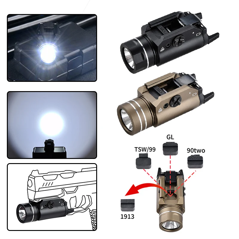 Linterna táctica LED estroboscópica para arma tipo pistola - imagen 4