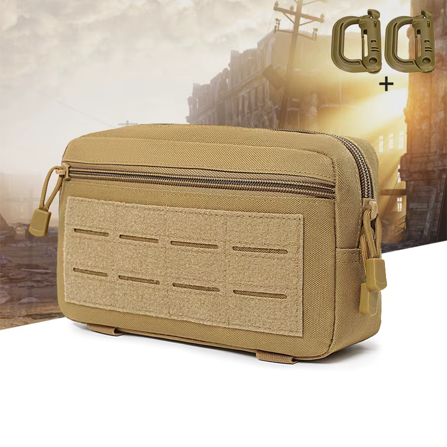 Bolsa táctica de cintura modular expandible con cremalleras