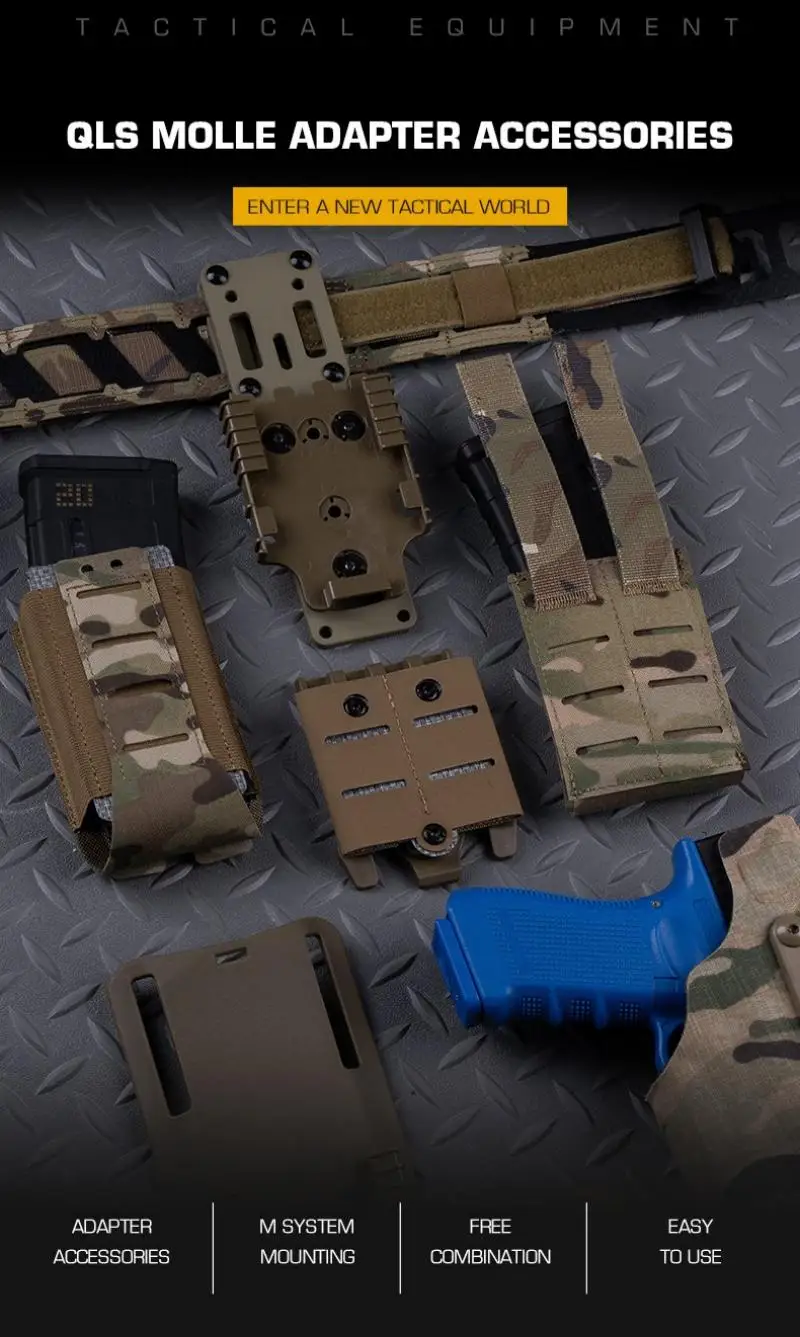 Adaptador Molle POSEIDON DEFENSE con sistema de anclaje