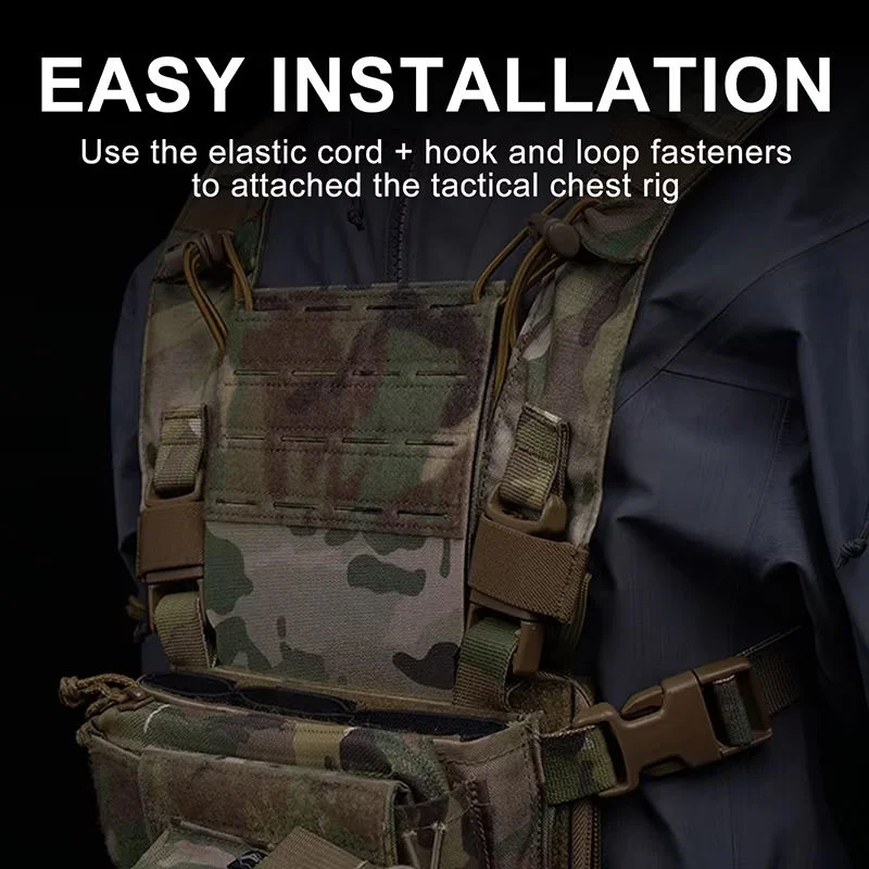 Panel de expansión MOLLE para chaleco caza camuflaje corte láser