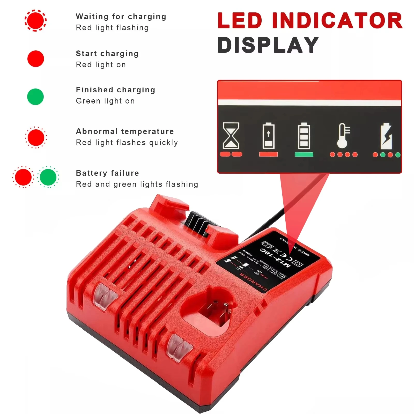 Cargador Milwaukee para baterías de litio M12 y M18 - imagen 5