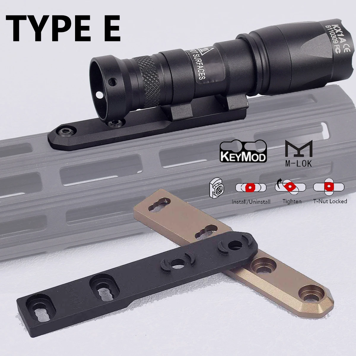 Soporte táctico SureFire M600 offset M-LOK para riel Picatinny - imagen 4