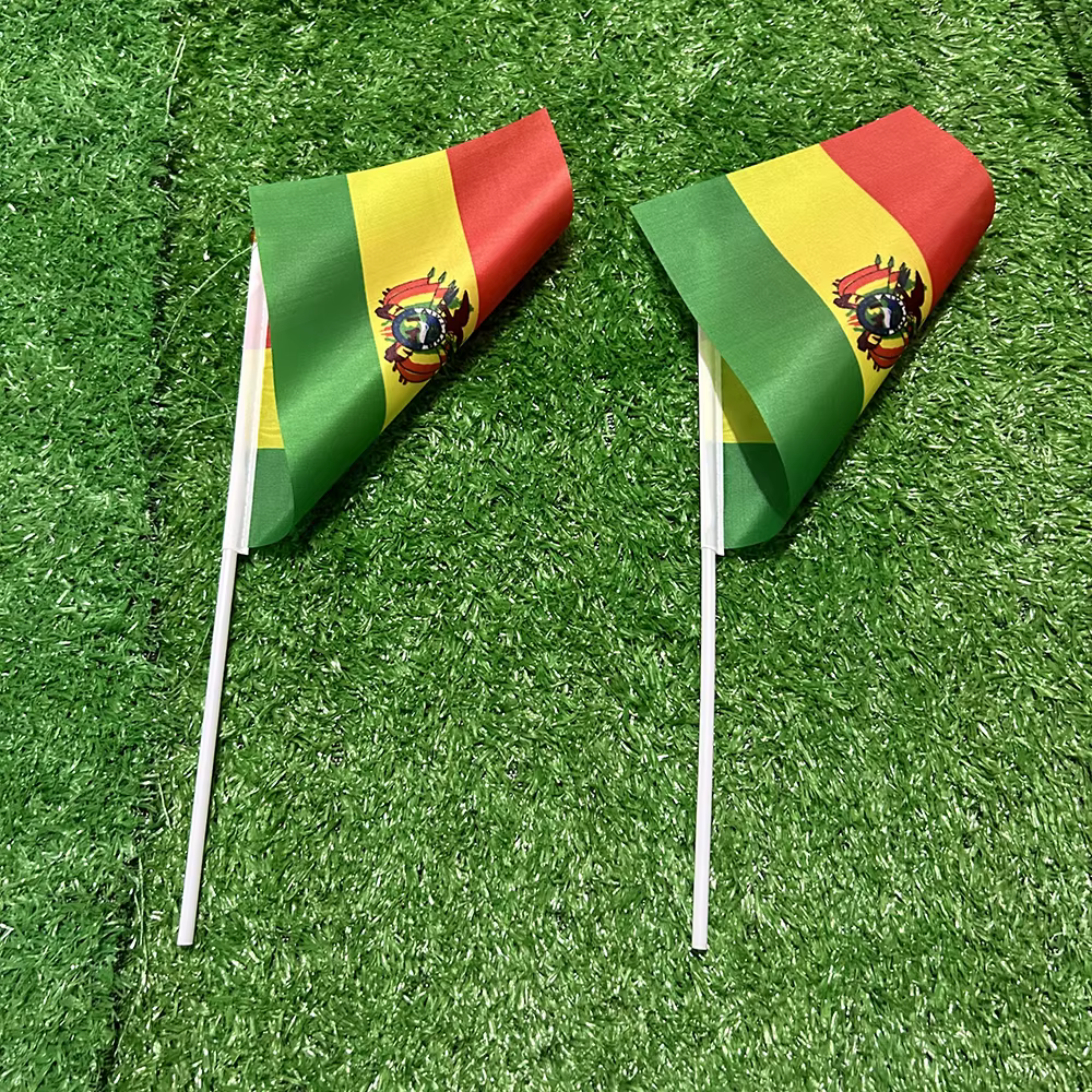 Bandera de Bolivia de mano en ripstop resistente para mástil exterior - imagen 4