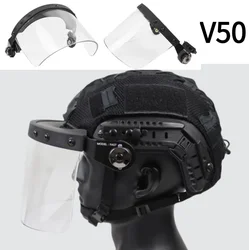 Casco táctico FAST MICH/FAST con visera transparente antiexplosiones