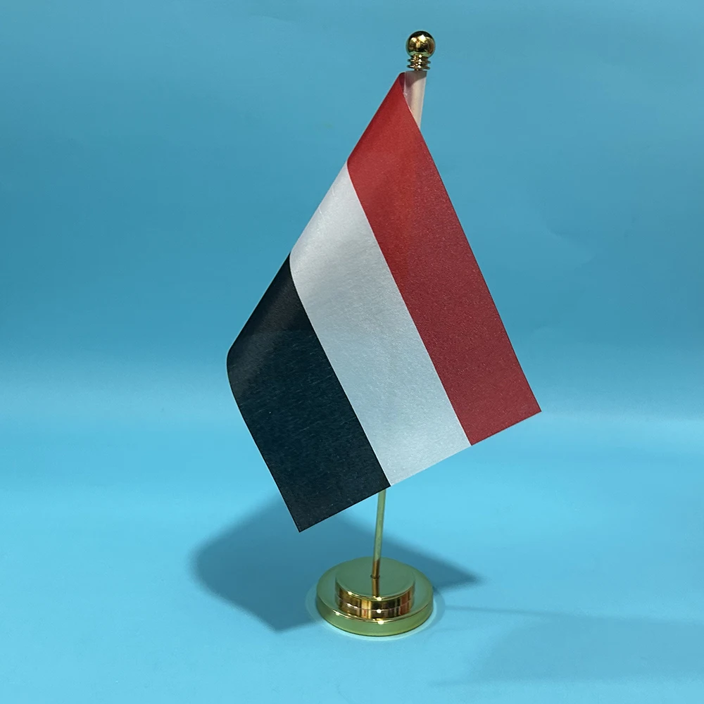 Bandera de Yemen de mesa en poliéster para decoración