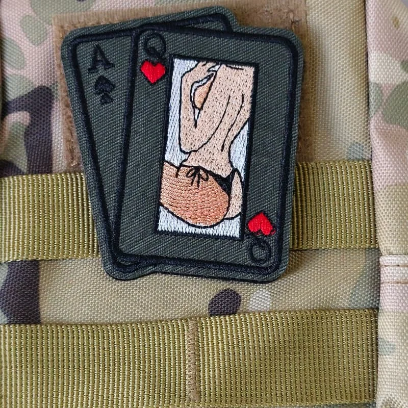 Parche bordado táctico as de espadas anime – Velcro gancho - imagen 3