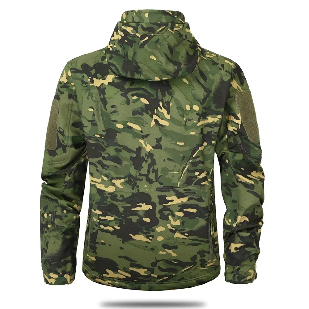 Chaqueta Forro Polar Camuflada Táctica Cortavientos para Hombre - imagen 3