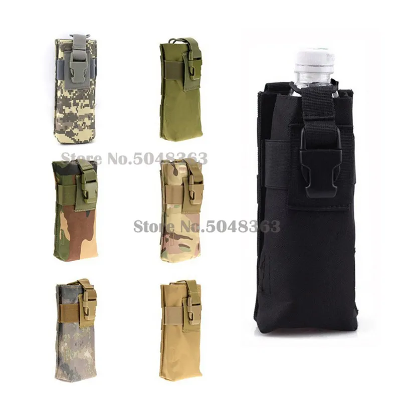 Bolsa táctica MOLLE para botella de agua camuflaje, abertura superior - imagen 5