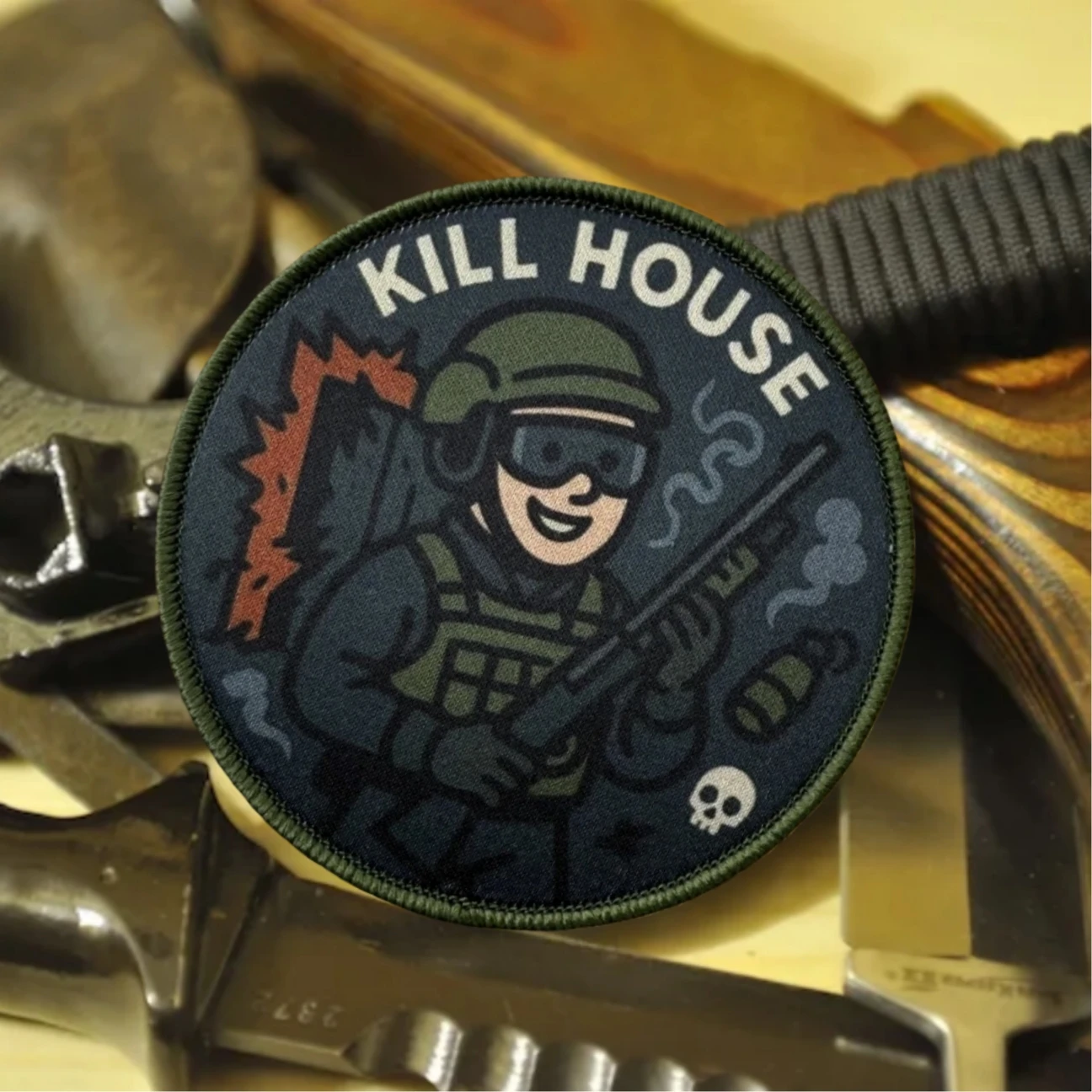 KILL HOUSE Parche morale táctico – Impreso gancho y bucle - imagen 4