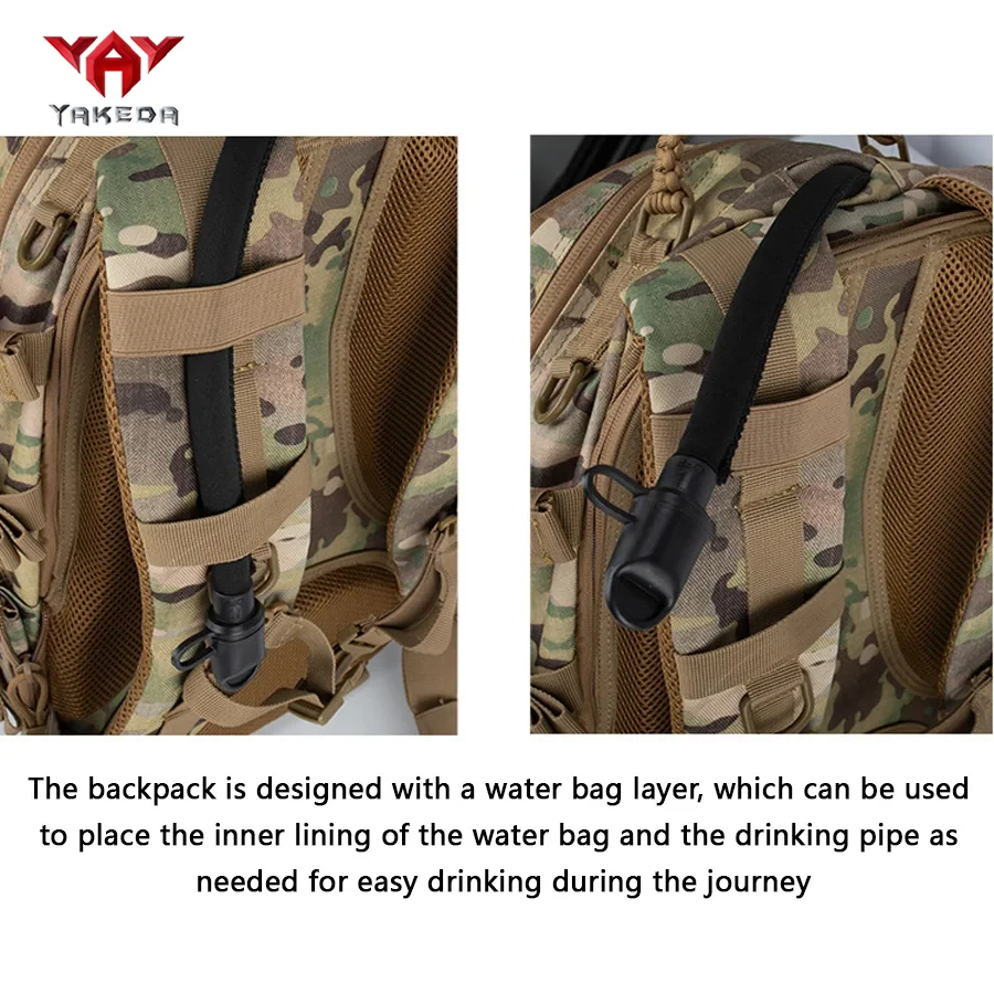 YAKEDA Mochila táctica para hidratación compatible con bolsa de agua - imagen 3