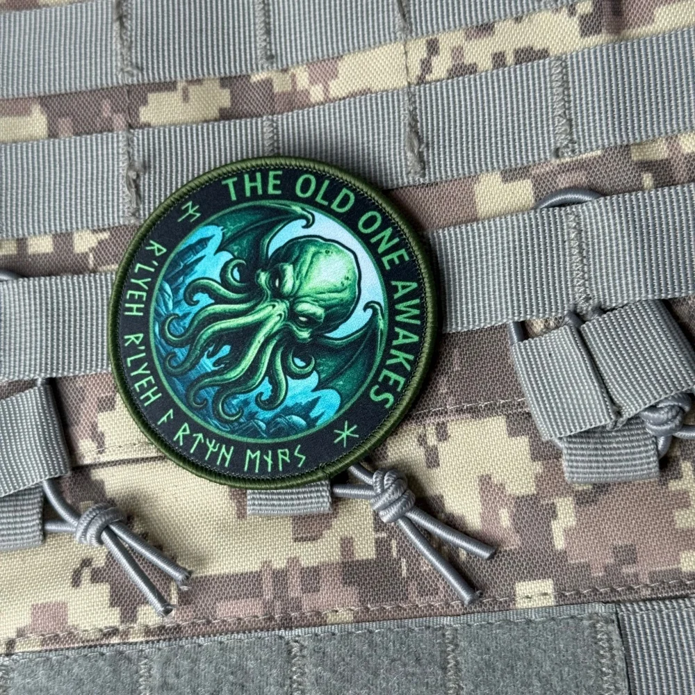 Parche táctico pulpo gancho y bucle impreso moral insignia - imagen 3