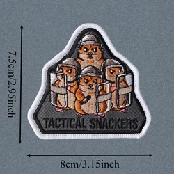 Parche táctico bordado SNACKERS pingüino con velcro para mochila