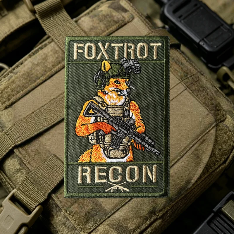 Parche táctico Foxtrot Recon gancho y bucle bordado moral - imagen 2