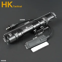 Linterna táctica LED M600B con interruptor presión para Picatinny