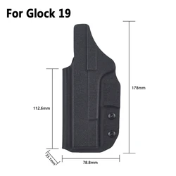 Funda Kydex IWB para Glock mano derecha, táctica interna