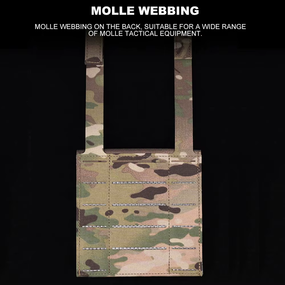 Chaleco táctico MOLLE portaplacas con bolsa mapa EDC Airsoft - imagen 2