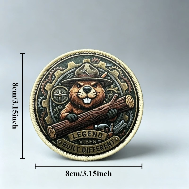 Parche táctico Beaver gancho y bucle para mochila o brazalete