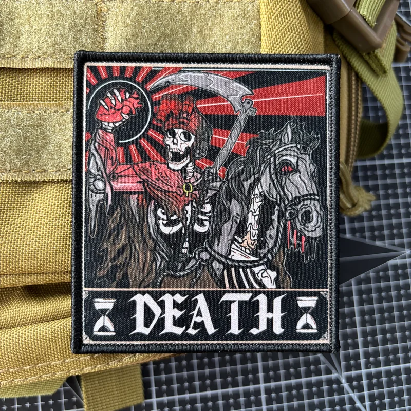 Parche táctico Caballero de la muerte calavera soldado velcro